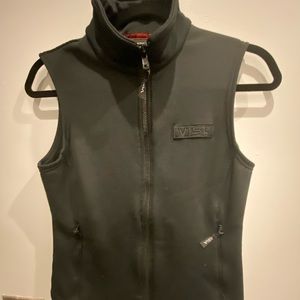 VIST Sz M Vest w/zip, zip pockets. Black made in Italy. High End Ski Wear.EUC.
